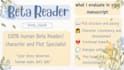 human beta reader, character and plot