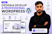 design and develop a professional wordpress website and blog