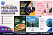 graphic designing, flyer, CV, translationphoto editing