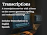 help with your spanish and english transcriptions