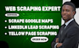 scrape google maps, linkedln and yellow pages business leads