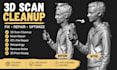 fix edit modify 3d scan cleanup mesh cleanup fix stl file retopology removenoise