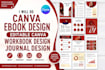 do canva ebook design, canva workbook, journal and digital planner
