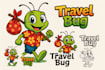 create awesome travel bug logo with free source file