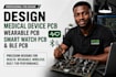 design medical device pcb, wearable pcb, smart watch pcb and ble pcb