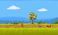 draw pixel art background illustration and retro game landscape