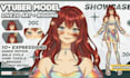 do live2d vtuber model for rigging, 2d character animation in anime style
