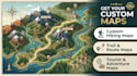create custom trail maps, travel itinerary maps, and location illustrations