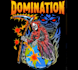 design custom skull halloween logo and devil illustration