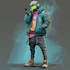 cyberpunk hacker character art