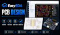 design easyeda pcb layout schematic gerber files and bom