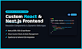 develop custom react components and nextjs frontend