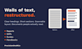 restructure your documents to be clear, scannable, and easy to read