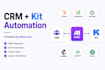 integrate CRM close crm zoho crm with kit convertkit using make com automation