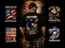 do retro patriotic USA flag and eagle t shirt design