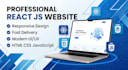 build a modern responsive landing page using HTML CSS react js