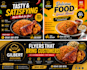 design delicious jollof waakye and restaurant food flyers