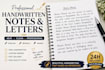 write neat handwritten notes, letters and documents