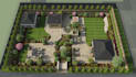 design landscape, backyard, frontyard, garden, patio, and 2d rendering