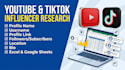 youtube and tiktok influencer research