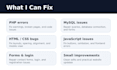 fix PHP mysql HTML CSS website bugs and errors