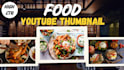 design mouth watering food youtube thumbnail with high CTR