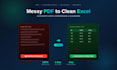 convert PDF to excel or clean your data