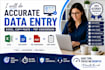 do accurate data entry, excel, copy paste and PDF conversion