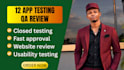 test ios app, qa review, android app user experience, website review for bugs