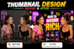 design high CTR ai youtube podcast thumbnails