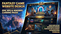 design a stunning fantasy game website, rpg