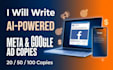 write ai powered meta and google ad copies that convert