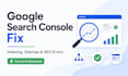 fix google search console indexing, sitemap and SEO errors