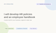 develop HR policies and an employee handbook