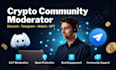 moderate your web3, crypto, nft discord and telegram community