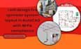 do fire sprinkler system layout in autocad with nfpa compliance