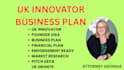 do business plan for UK innovator visa application