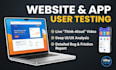 user testing, app testing and deep ux review
