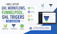 setup ghl workflows, funnelpool, ghl triggers for coaches