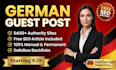 write and publish german guest post backlinks