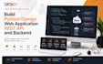 develop a custom python django web application rest API and backend
