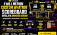 design custom whatnot scoreboard overlat and stream animated