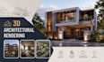 3d architectural rendering, exterior rendering, real estate visualization