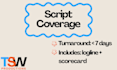 write screenplay coverage on your full length film script