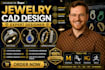 create custom jewelry cad design and 3d model for casting or printing