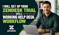 setup zendesk help desk, ticketing system and support workflow