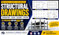create structural foundation, beam, column and footing drawings