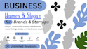 create catchy business names and memorable slogans