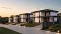 3d residential site visual,duplex external render, real estate layout cgi render
