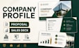 design company profile presentation, business proposal, and sales deck